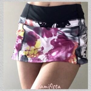 🦄 Lululemon Unicorn Tears Run Jog Skirt Sz.4 RARE/ HTF